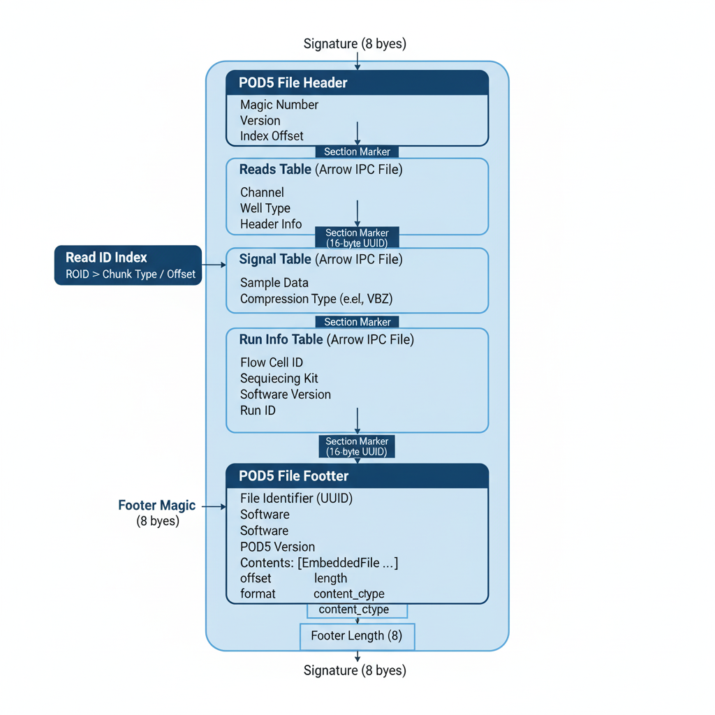 POD5 file structure flow diagram